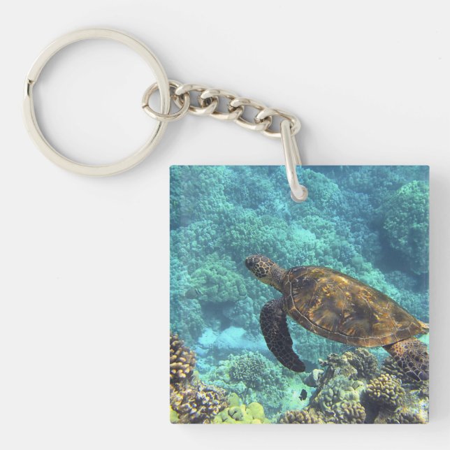 turtle in the sea key ring (Front)