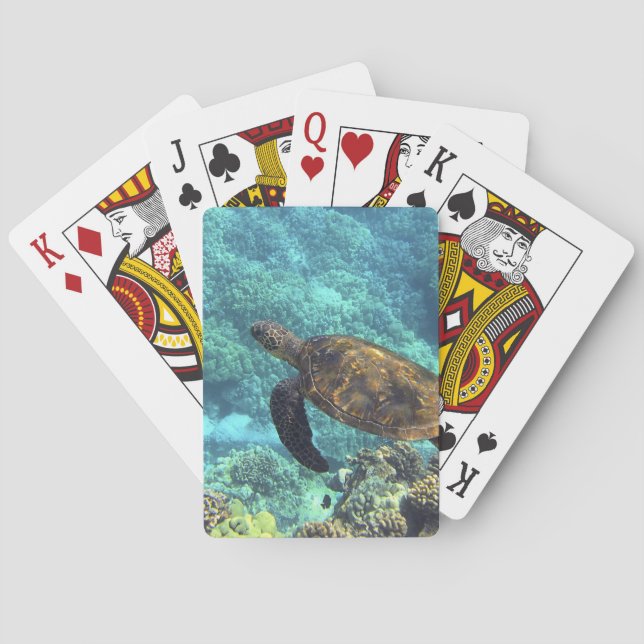 turtle in the sea playing cards (Back)