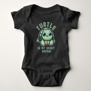 Turtle Is My Spirit Animal Cute Turtle Lover Gift Baby Bodysuit
