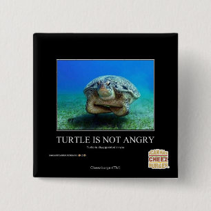 Turtle Is Not Angry 15 Cm Square Badge