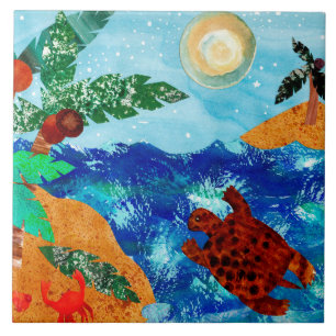 Turtle Island Ceramic Tile