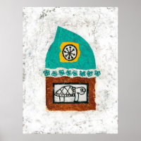 Turtle Itching Fish Goes To Market Poster Wall Art