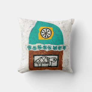 Turtle Itching For A Fight Throw Pillow