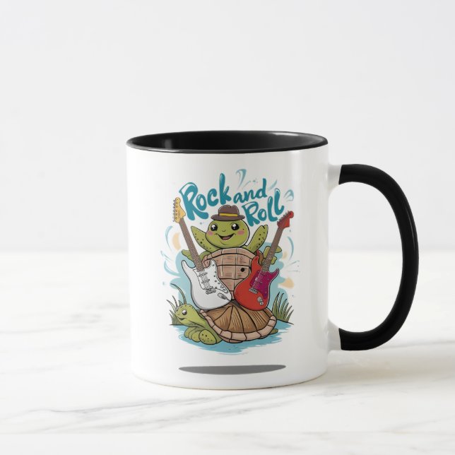 Turtle Jam Session Rock And Roll Mug (Right)