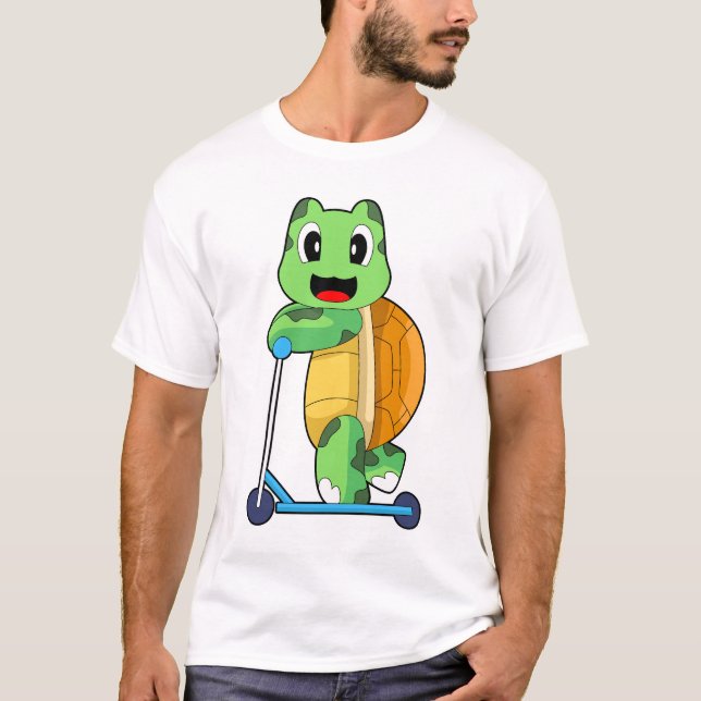 Turtle Kick Scooter T-Shirt (Front)