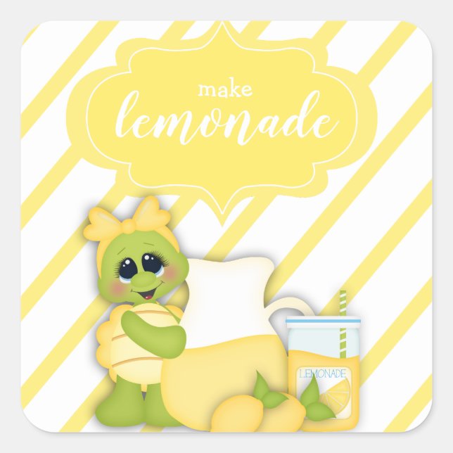 Turtle Lemons Make Lemonade Planner Sticker (Front)