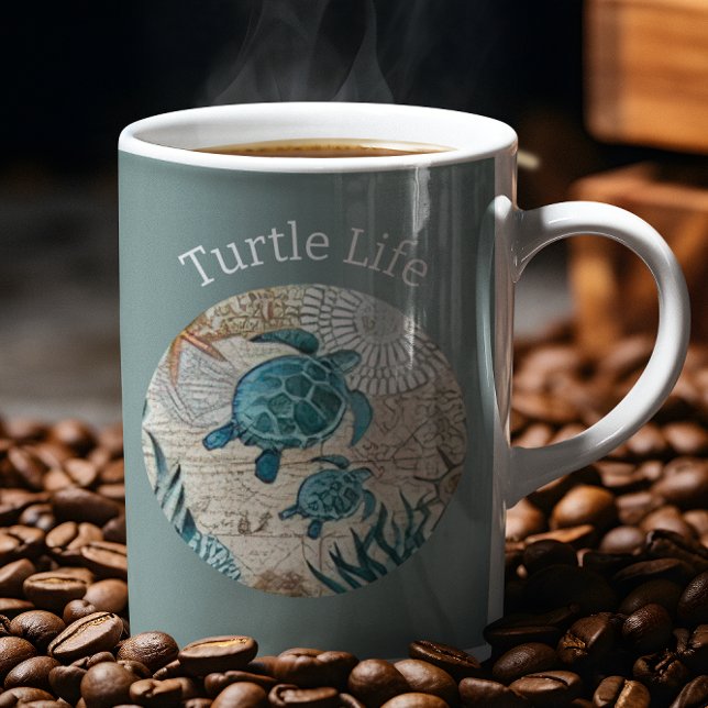 Turtle Life Coastal Serenity Collection Coffee Mug (Creator Uploaded)