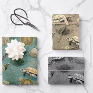 Turtle life pattern No6 Wrapping Paper Sheet