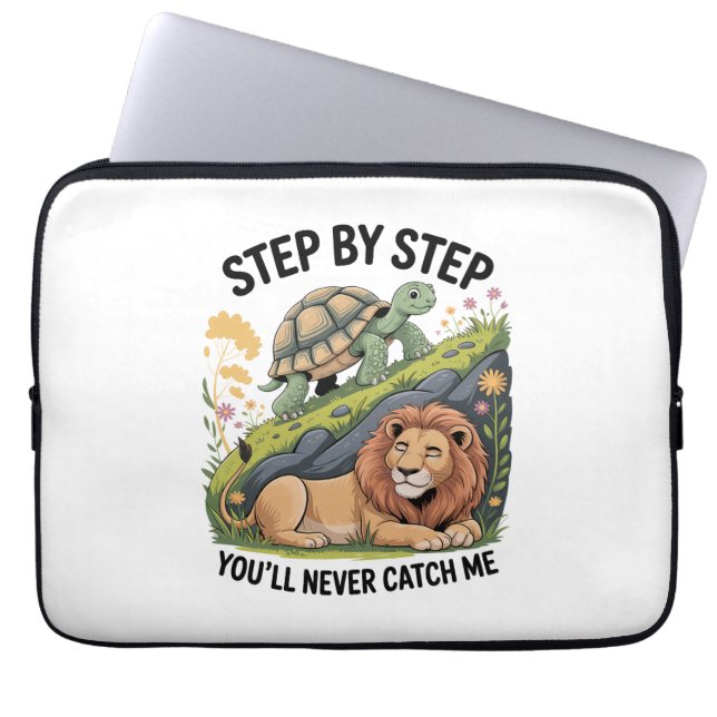 Turtle Lion Funny Laptop Sleeve (Front)