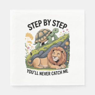 Turtle Lion Funny Napkin