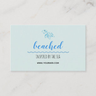 Turtle Logo Beach theme Business Card