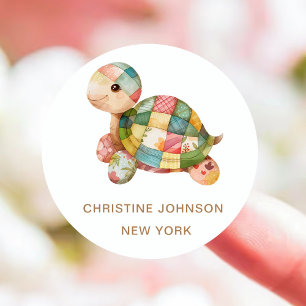 Turtle Logo Classic Round Sticker