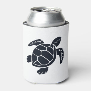Turtle Logo Emblem Red-Eared Slider Tortoise Can Cooler