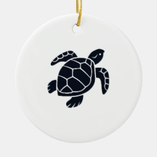 Turtle Logo Emblem Red-Eared Slider Tortoise Copy Ceramic Tree Decoration