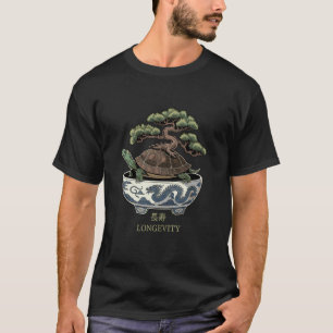 Turtle Longevity Japanese Mythology Dragon Bonsai T-Shirt