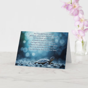 Turtle Loss Sympathy with Spiritual Poem Card