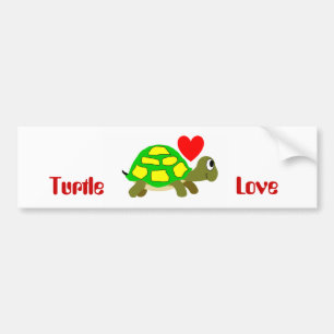 Turtle Love Bumper Sticker
