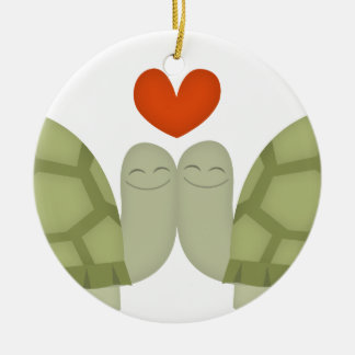 Turtle love ceramic tree decoration