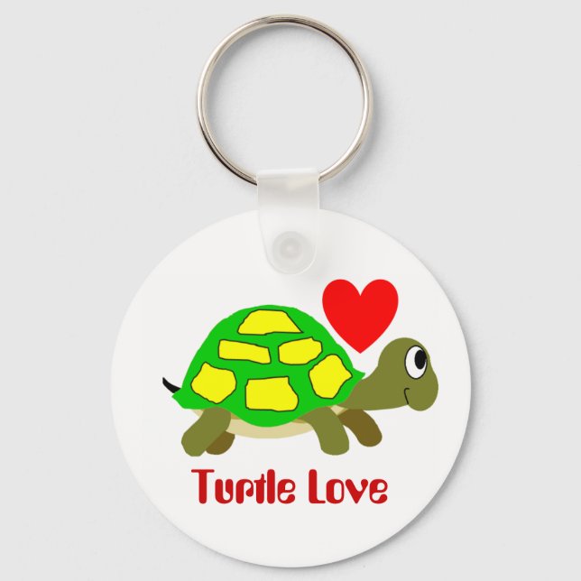 Turtle Love Keychain (Front)