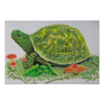 "Turtle Love" Original poster by Baylen Parada (bp