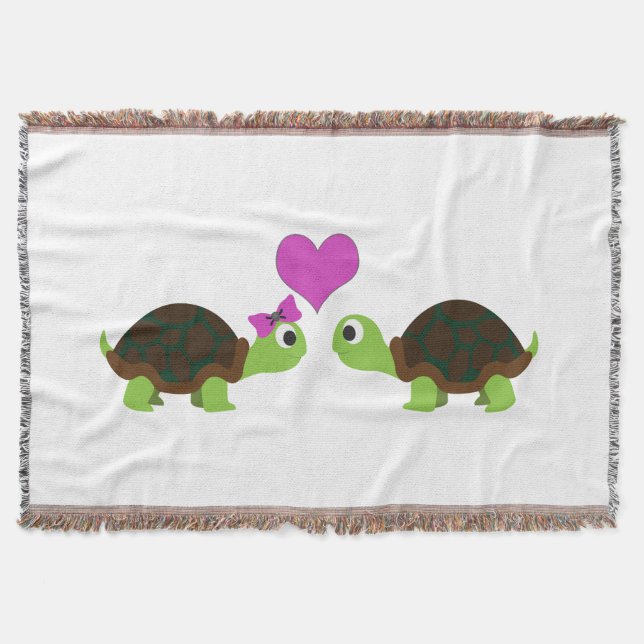 Turtle Love Throw Blanket (Front)