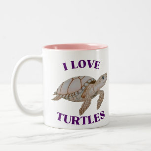 Turtle Love Two-Tone Coffee Mug