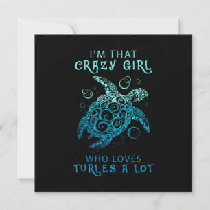 Turtle Lover A Girl Who Loves Turtles A Lot Holiday Card