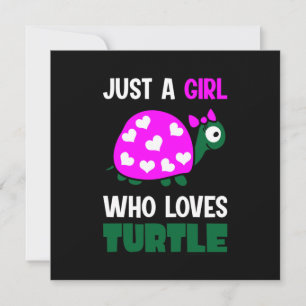 Turtle Lover A Girl Who Loves Turtles Holiday Card