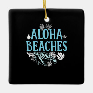 Turtle Lover   Aloha Beaches Ceramic Ornament
