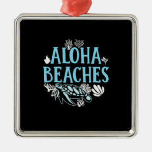 Turtle Lover Aloha Beaches Metal Tree Decoration