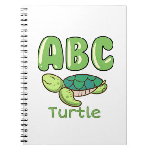 Turtle Lover Alphabet ABC Letter Turtle Notebook