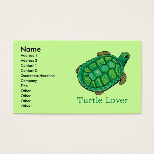 Turtle Lover Business Cards