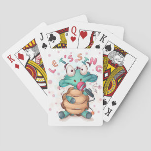 Turtle Lover Cute Turtle Is Singing Playing Cards