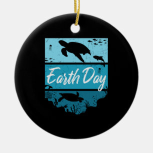 Turtle Lover Earth Day Ceramic Tree Decoration