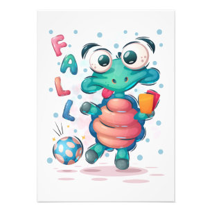 Turtle Lover Fall Cute Sea Turtle Photo Print