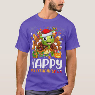 Turtle Lover Halloween Christmas Happy Hallothanks T-Shirt