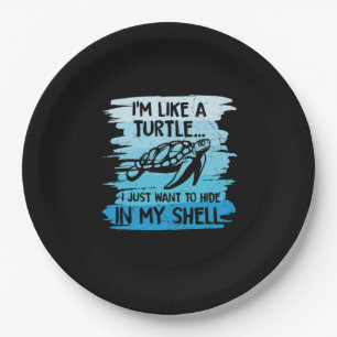 Turtle Lover I Am Like A Turtle Paper Plate