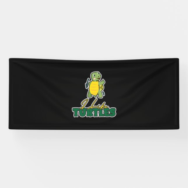 Turtle Lover | I Like Turtles Banner (Horizontal)