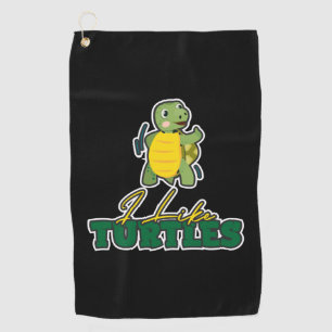 Turtle Lover I Like Turtles Golf Towel