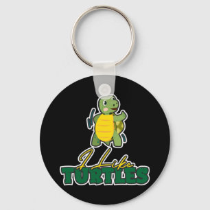 Turtle Lover I Like Turtles Key Ring