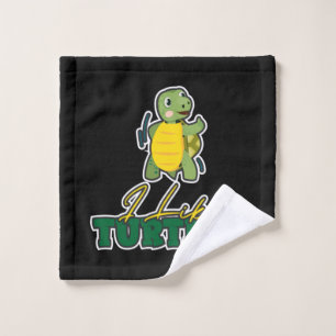 Turtle Lover I Like Turtles Wash Cloth
