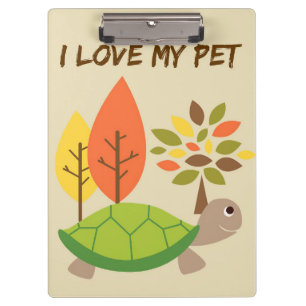 Turtle Lover I Love My Turtle Clipboard