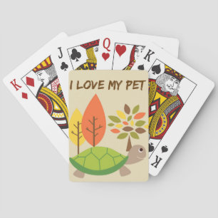 Turtle Lover I Love My Turtle Playing Cards