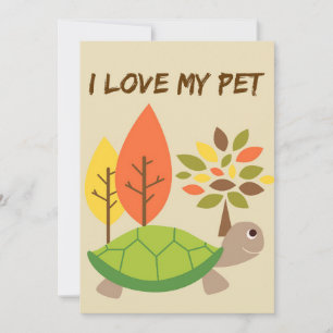 Turtle Lover I Love My Turtle Save The Date