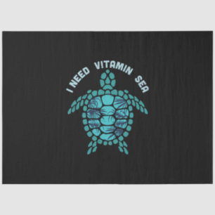 Turtle Lover   I Need Vitamin Sea Tissue Paper
