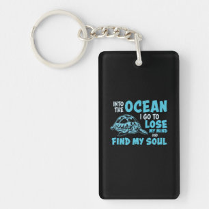 Turtle Lover Into The Ocean Key Ring