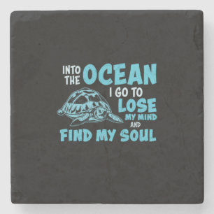Turtle Lover Into The Ocean Stone Coaster