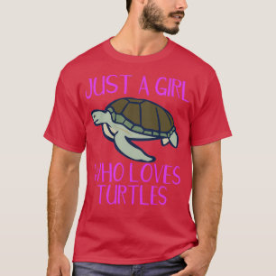 Turtle Lover Just A Girl Who Loves Turtles Island  T-Shirt