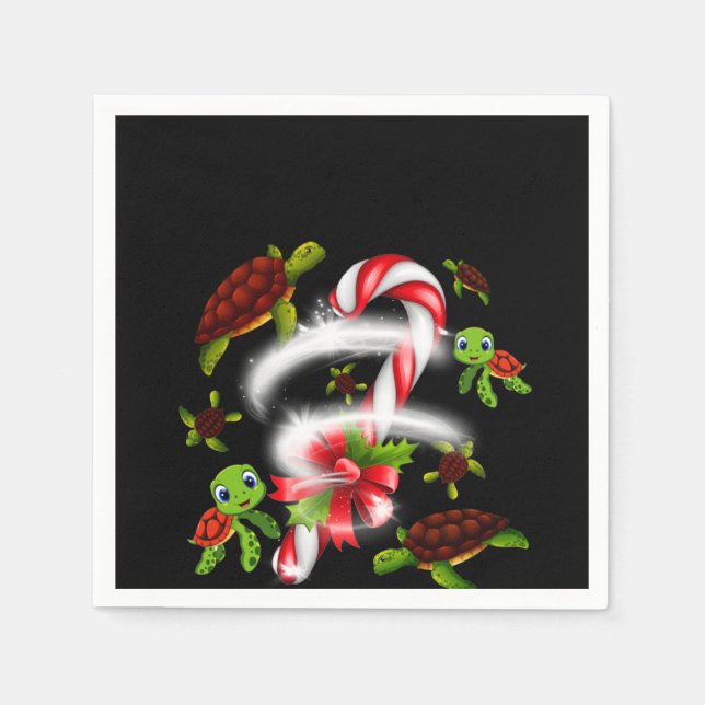 Turtle Lover | Just A Girl Who Loves Turtles Napkin (Front)