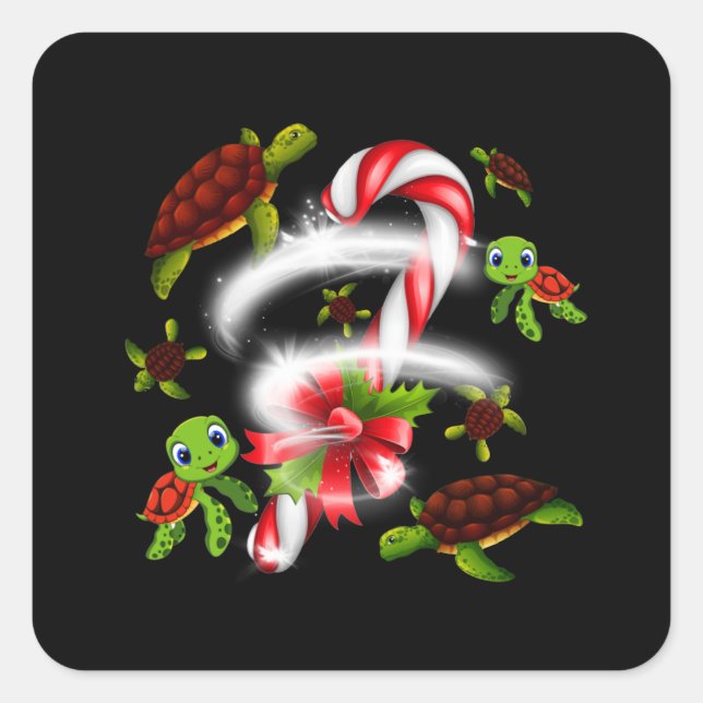 Turtle Lover | Just A Girl Who Loves Turtles Square Sticker (Front)